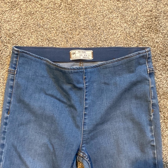 Penny pull on we the free dark blue colored bell bottom flare jeans - Picture 2 of 5